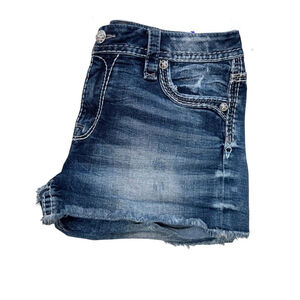 Rock Revival Ziylia Women's Distressed Denim Shorts Size 30